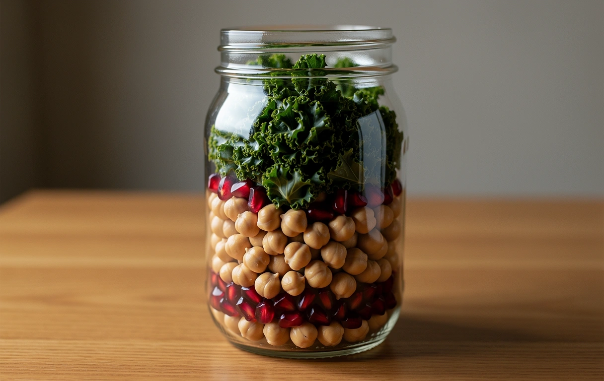Lunch-Vorbereitung im Glas